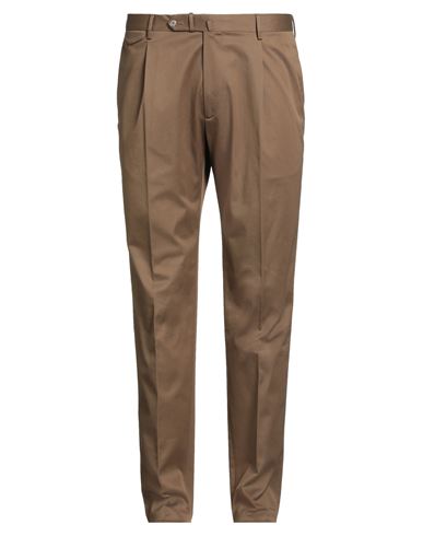 Tagliatore Man Pants Khaki Size 38 Cotton, Elastane In Brown