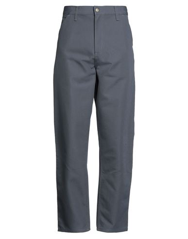 Carhartt Man Pants Slate Blue Size 36w-32l Organic Cotton In Blue