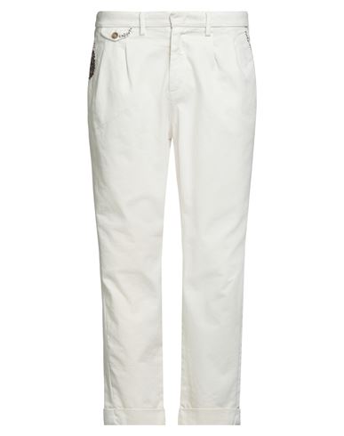 Bob Man Pants Off White Size 38 Cotton