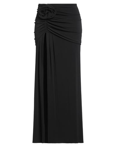 Babylon Collection Woman Maxi Skirt Black Size 8 Polyester, Elastane In Black