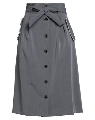 Alessia Santi Woman Midi Skirt Grey Size 6 Polyester, Viscose, Elastane In Gray