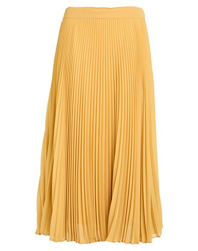 Max Mara Studio Woman Midi Skirt Mustard Size 10 Polyester In Yellow