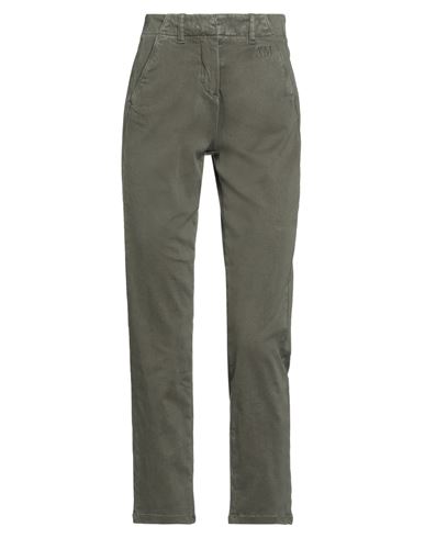 Aeronautica Militare Woman Pants Military Green Size 2 Lyocell, Cotton, Elastane