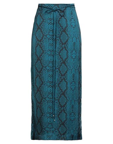 Ottod'ame Trésor Woman Maxi Skirt Blue Size 12 Viscose