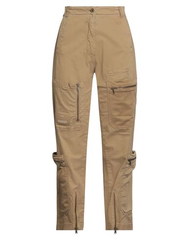Aeronautica Militare Woman Pants Camel Size 6 Cotton, Modal, Elastane In Brown