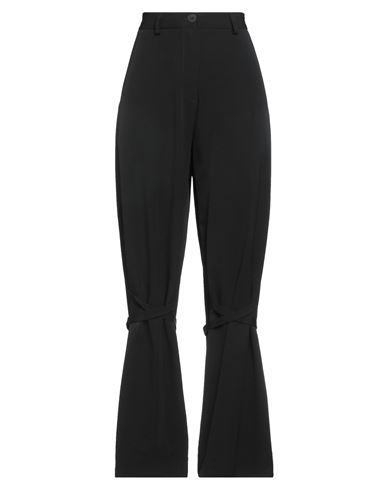 Isabel Benenato Woman Pants Black Size 4 Virgin Wool, Viscose In Black