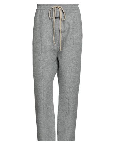 Fear Of God Man Pants Grey Size L Virgin Wool In Animal Print