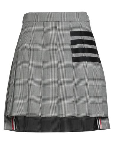 Thom Browne Woman Mini Skirt Black Size 6 Wool In Black