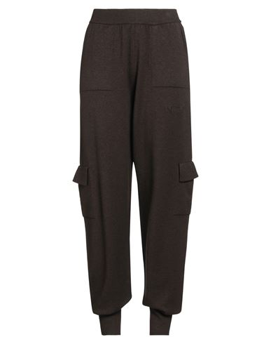 Hinnominate Woman Pants Dark Brown Size L Viscose, Polyester, Polyamide In Green