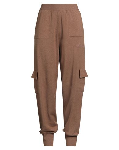 Hinnominate Woman Pants Brown Size L Viscose, Polyester, Polyamide In Brown