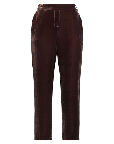 Kiltie Woman Pants Brown Size 8 Viscose, Silk