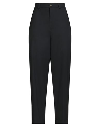 Solotre Woman Pants Black Size 10 Polyester, Elastane, Viscose