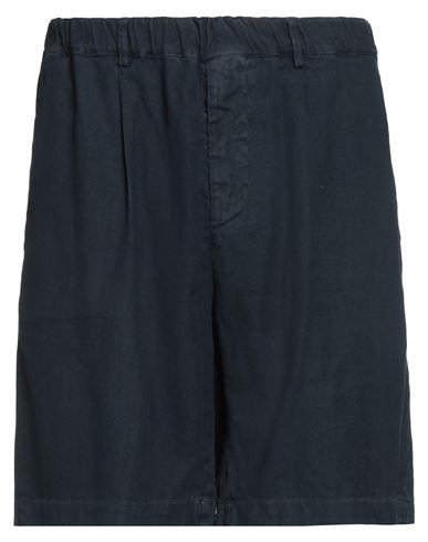 Messagerie Man Shorts & Bermuda Shorts Midnight Blue Size 36 Hemp, Cotton, Elastane