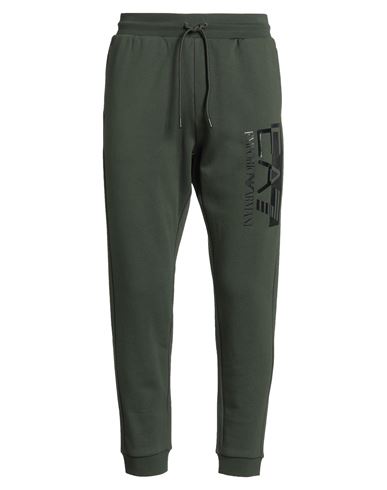 Ea7 Man Pants Military Green Size Xxl Cotton, Polyester, Elastane In Green