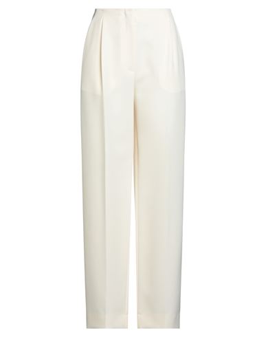 Lardini Woman Pants Ivory Size 10 Polyester, Elastane In White