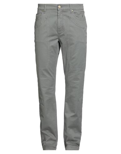 Jeckerson Man Pants Military Green Size 30 Cotton, Elastane In Green