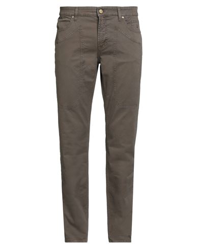 Jeckerson Man Pants Dark Brown Size 31 Cotton, Elastane