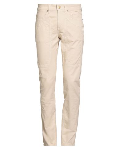 Jeckerson Man Pants Beige Size 30 Cotton, Elastane In Neutral