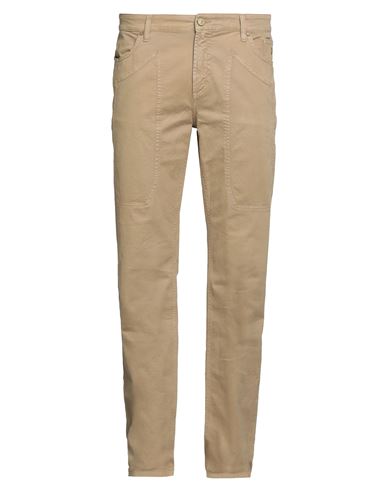 Jeckerson Man Pants Camel Size 35 Cotton, Elastane