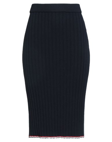 Thom Browne Woman Midi Skirt Midnight Blue Size 4 Cashmere