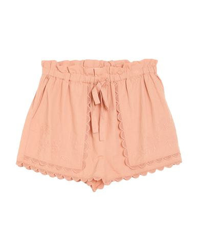 Ulla Johnson Woman Shorts & Bermuda Shorts Apricot Size 6 Linen, Cotton