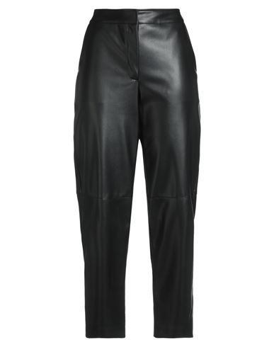Alpha Studio Woman Pants Black Size 12 Polyurethane Resin, Polyester