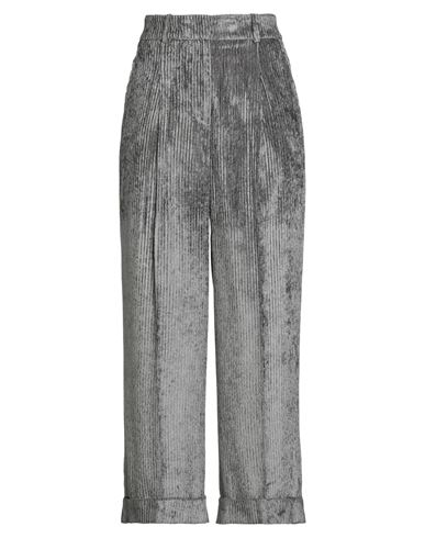 Peserico Easy Woman Pants Charcoal Size 12 Viscose In Gray