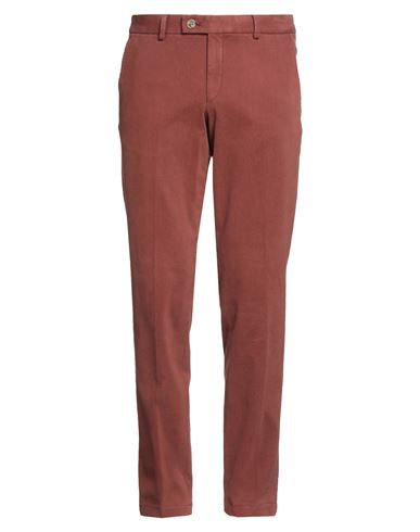 Hiltl Man Pants Brick Size 40 Cotton, Elastane In Brown