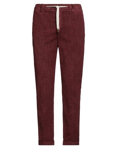 B Settecento Man Pants Brick Size 34 Cotton, Elastane