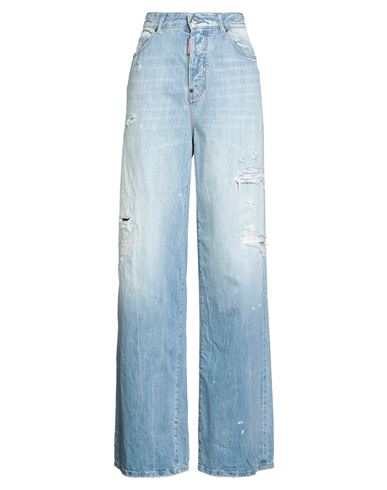 Dsquared2 Woman Jeans Blue Size 10 Cotton In Blue