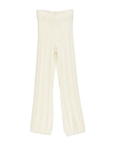 Msgm Toddler Girl Pants Ivory Size 4 Wool, Polyacrylic In Neutral
