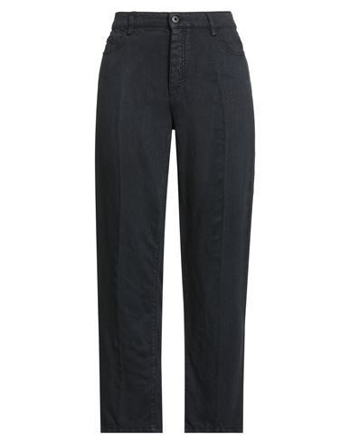 Emporio Armani Woman Jeans Black Size 30 Lyocell, Linen In Black