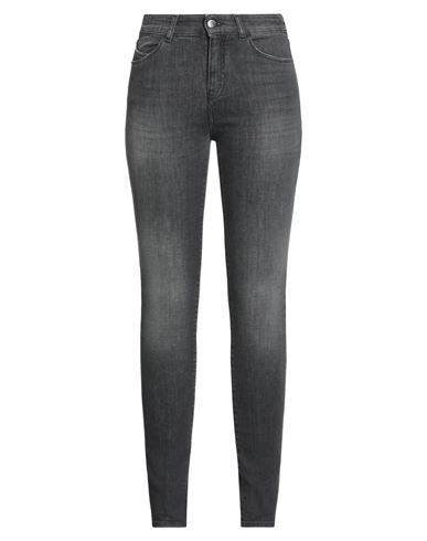 Emporio Armani Woman Jeans Black Size 32 Cotton, Elastane In Gray