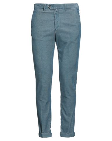 B Settecento Man Pants Slate Blue Size 40 Cotton, Polyester, Elastane