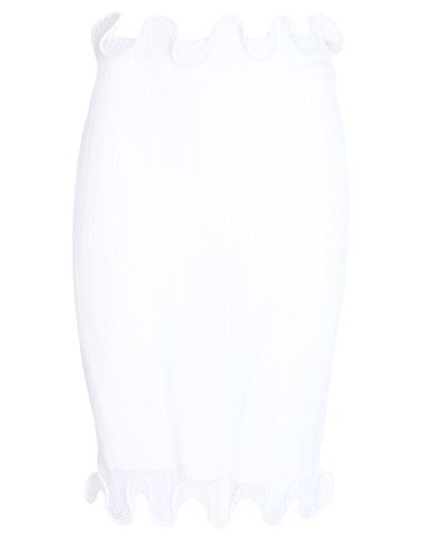 Burberry Woman Midi Skirt White Size 8 Viscose