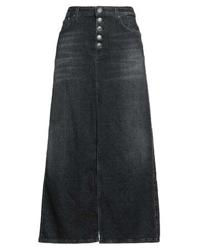 Dondup Woman Denim Skirt Black Size 29 Cotton, Elastane