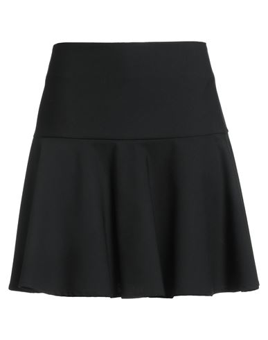 Ottod'ame Woman Mini Skirt Black Size 10 Polyester, Virgin Wool, Elastane