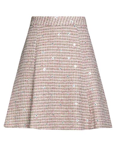 Paul & Joe Woman Mini Skirt Green Size 10 Viscose, Silk In Neutral