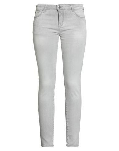 Emporio Armani Woman Jeans Light Grey Size 32 Cotton, Elastane In Gray