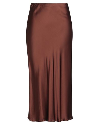 Ottod'ame Woman Midi Skirt Brown Size 12 Viscose