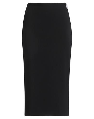 Ottod'ame Woman Midi Skirt Black Size 10 Polyester, Viscose, Elastane