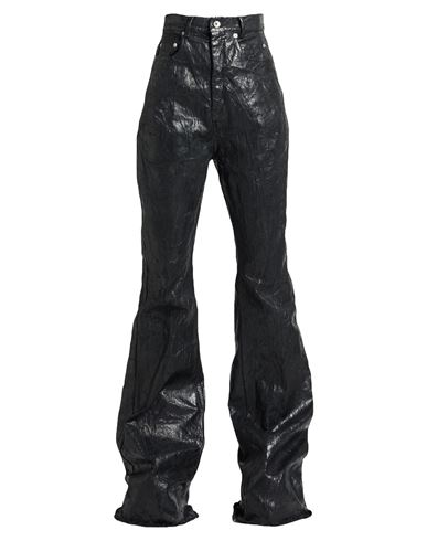 Rick Owens Woman Jeans Black Size 26 Cotton, Elastomultiester, Rubber