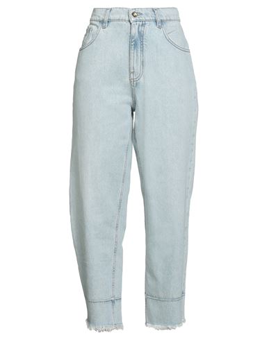 Blumarine Woman Jeans Blue Size 6 Cotton, Polyester In Gray