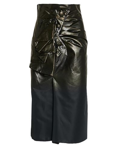 Maison Margiela Woman Midi Skirt Dark Brown Size 6 Polyester