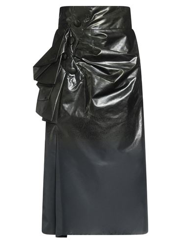 Maison Margiela Woman Midi Skirt Black Size 6 Polyester In Black