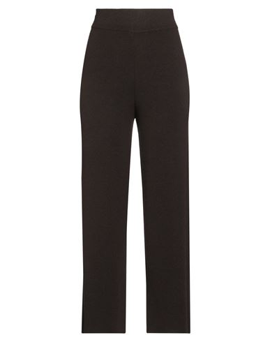 Alpha Studio Woman Pants Dark Brown Size 10 Wool, Viscose, Polyamide, Cashmere