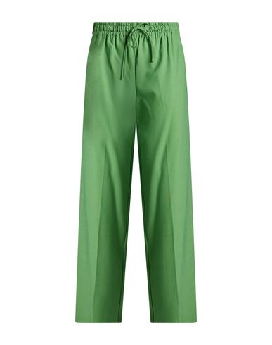 Ottod'ame Woman Pants Green Size 6 Polyester, Virgin Wool, Elastane