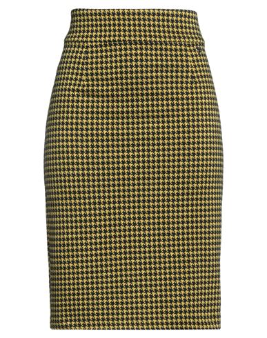 Motivi Woman Midi Skirt Yellow Size 6 Polyester, Viscose, Elastane In Yellow