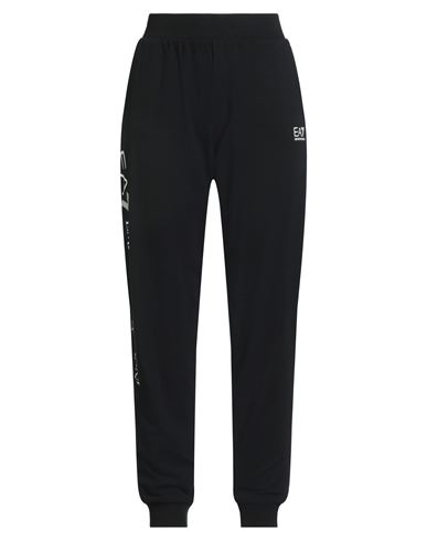 Ea7 Woman Pants Black Size Xl Cotton, Elastane In Black