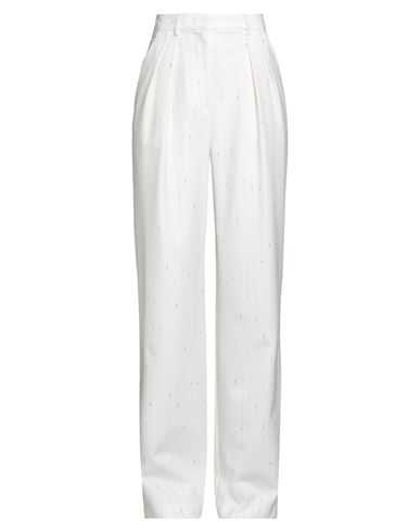 Simona Corsellini Woman Pants Ivory Size 4 Polyester, Virgin Wool, Elastane